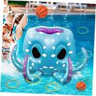 Big Octopus Pool Toys for Kids - Summer Fun Inflatable 2in1 Basketball Hoop & 