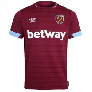 WEST HAM UNITED 2018/19 HOME (XL) UMBRO EPL SHORT SLEEVE FOOTBALL SOCCER SHIRT - Picture 1 of 7