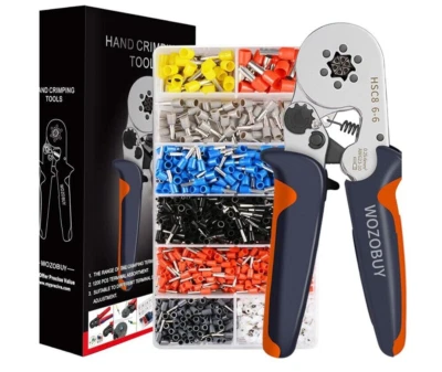 Pince à Sertir Kit de Sertissages 2000 Cosses Connecteur Câble Cliquet Réglable - Photo 1/4