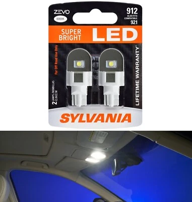 Sylvania ZEVO LED Light 912 White 6000K Two Bulbs Interior Dome Replace Upgrade - Image 1 of 4