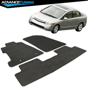 Alfombrillas alfombrillas delanteras traseras gris nailon para Honda Civic Coupé Sedán 06-11 3 piezas - Imagen 1 de 4