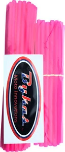 BYKAS 1983-2003 KX60 Kawasaki SPOKE WRAPS NEON PINK 72/PK 21"/19" SN-P - Picture 1 of 1