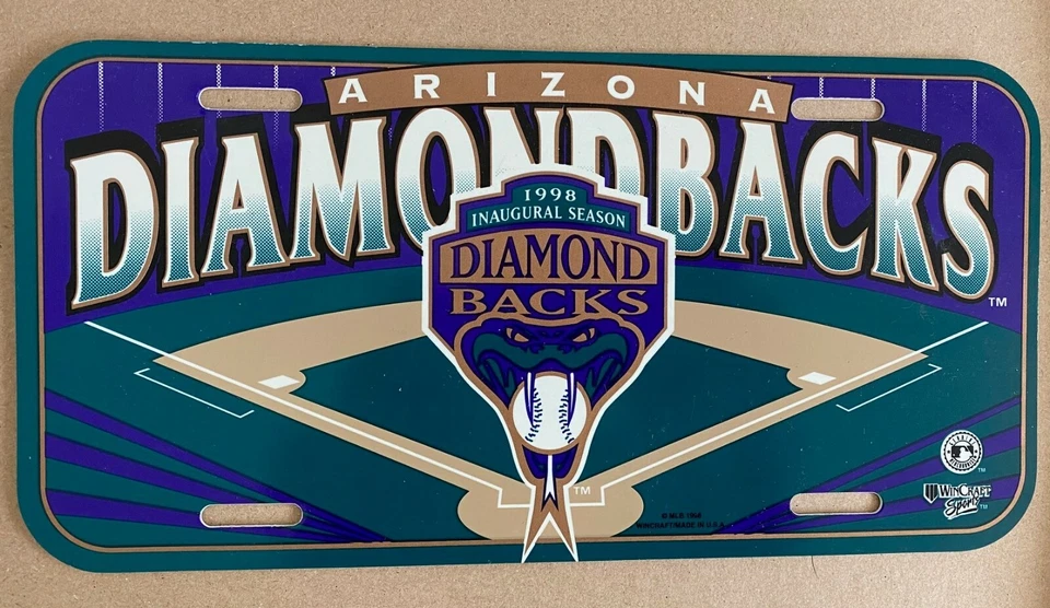 Arizona Diamondbacks inaugural season 1998 license plate - Image 1 of 1
