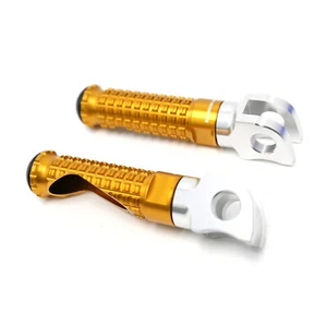 Gold M-PRO Alu. Front Footpegs For Kawasaki Ninja ZX-25R 21 22 23 24 - Foto 1 di 7