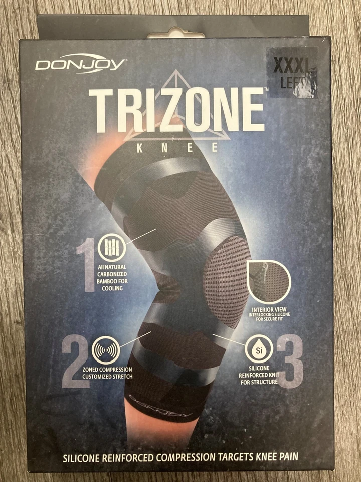 Soporte de manga de compresión reforzada por rodilla Donjoy Trizone talla XXXL izquierda Foto 1 de 1