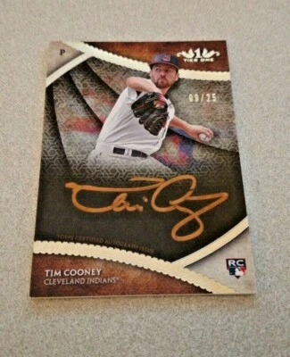 2017 Topps Tier One Autgograph Rookie #BOA-TCN Tim Cooney Cleveland Indians /25 - Image 1 of 2