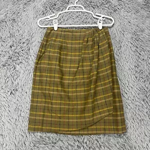 Vintage Lindsey Brooke Wickelrock Damen 8 kariert Preppy 80er Retro Sekretärin - Bild 1 von 12