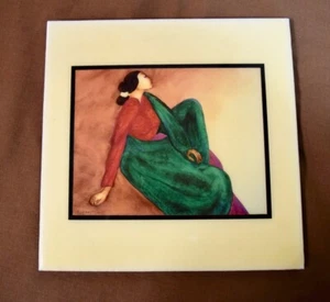RC Gorman 535 "Edna" large Decorative Ceramic Tile, A.R.T. Co. - Picture 1 of 4