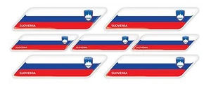 Slovenia flag 3d domed emblem decal sticker car tuning - Picture 1 of 1