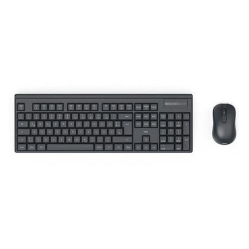 HAMA WKM-100 USB Wireless Keyboard Mouse Desktop Kit - 1200 DPI - AI Assist - Image 1 of 4