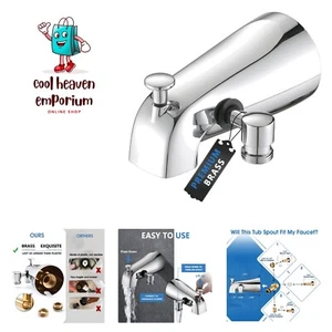 All Metal Tub Spout with Diverter Chrome, Diverter Tub Spout for Hand Shower - Picture 1 of 8