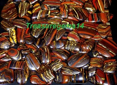 250 CT WHOLESALE LOT NATURAL RED MULTI FIRE IRON TIGER EYE CABOCHON GEMSTONE AAA - Image 1 of 4