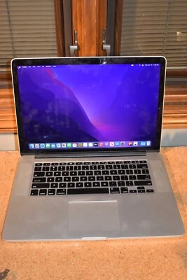 Apple Macbook Pro 15" 2015 Quad Core i7 2.2GHz 16GB RAM 512GB SSD MacOS 12.7 - Image 1 of 4
