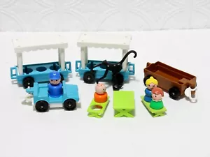 Coches Jeep Fisher Price Little People Zoo Tram 1984 con accesorios vintage - Imagen 1 de 5