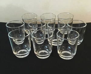 Set of 10 Clear Glass Shooter Chaser Juice Bar Glasses - Picture 1 of 4