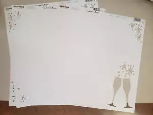 Creative Imaginations Art Warehouse Scrapbook Paper ~ White Cheers x3 sheets - Picture 1 of 4