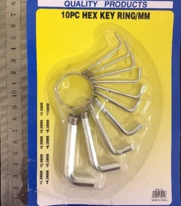 10pcs Allen Hex Key Set Wrench Portable Steel Metric 1.5-8mm #7116 - Picture 1 of 1