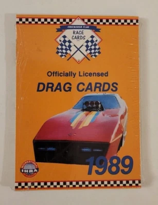 1989 IHRA Drag Cards UNOPENED CELLO WAX PACK Race Car Cards CHECKERED FLAG *Rare - Image 1 of 3
