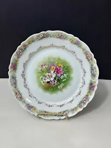C T Altwasser Carl Tielsch C.T. Germany 8-3/8" Scalloped Plate Dish Flowers - Picture 1 of 7