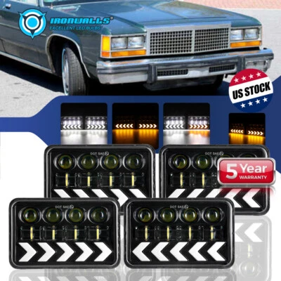 4 un. 4X6" Faro LED haz alto/bajo DRL lámpara de señal de giro para Ford LTD 1980-1991 Foto 1 de 4