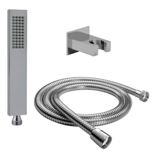 Handbrause Set aus massivem Messing mit Brauseschlauch 150cm und Brausehalterung - Bild 1 von 6