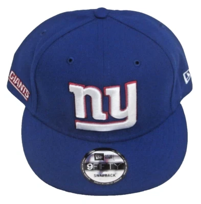 NFL New York Giants Azul Estructurado Ajustable Snapback Sombrero Por New Era Foto 1 de 4