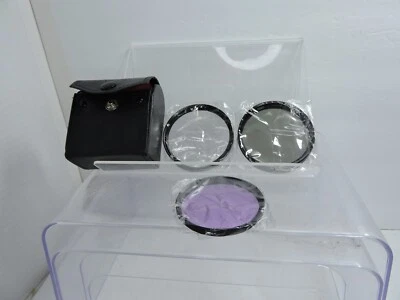 Camera Lens Filters set of 3 in case Zeikos  58mm Japan optics - Image 1 of 4