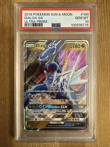 Dialga GX - 100/156 - Pokemon Ultra Prism Sun & Moon Ultra Rare Card PSA 10 - Picture 1 of 2