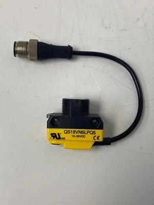 BANNER 63177 QS18VN6LPQ5 POLARIZED RETROREFLECTIVE PHOTOELECTRIC SENSOR - Image 1 of 4