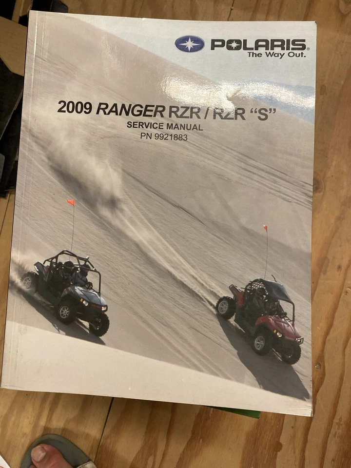 Polaris Ranger RZR RZR S 2009 OEM manual de servicio de papel P/N 9921883 Foto 1 de 1