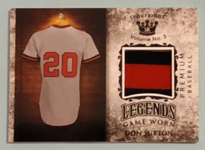 2022 Sportkings Volume 3 Don Sutton Legends Game Worn Patch 2 color - Picture 1 of 2