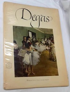 Degas 15 vollfarbige Drucke Abrams großes Kunstbuch 1952 Vintage - Bild 1 von 15