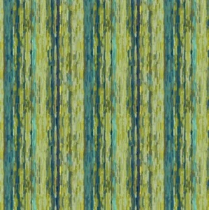 Velvet Fabric Cascada  Green Teal Calypso Abstract Stripe Curtain/Upholstery - Picture 1 of 4