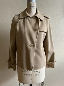 TALBOTS Camel Wool Nylon Jacket Coat EUC Size 8 - Picture 1 of 4