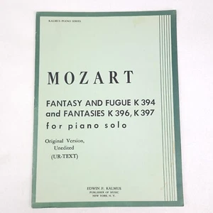 Kalmus Piano Series Mozart Fantasy & Fugue K394 & Fantasies K396 K397 Piano Solo - Picture 1 of 6