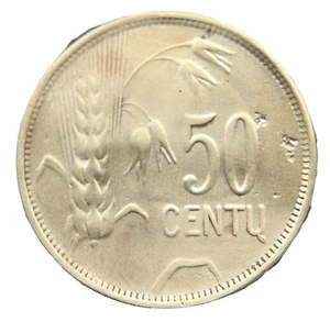 Lithuania Lietuva 1925 Centu 50 Cent Coin - Picture 1 of 2