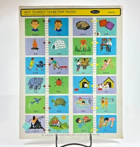 1968 Whitman Frame Tray Puzzle Opposites 4418 Help Yourself NEW Original Package - Picture 1 of 15