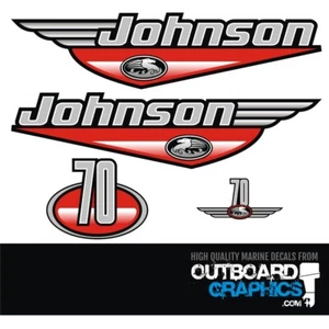 Johnson 70hp two stroke outboard engine decals/sticker kit - Picture 1 of 1