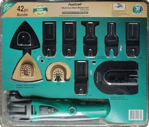FastCraft 42pc Multi Tool Kit HIGH END PRO Grade Oscillating Tool + 40pc Blades - Picture 1 of 12