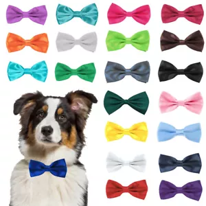 Dog Bow Tie Pre Tied Dickie Adjustable Pet Collar Animal Neck Hound Canine Pooch - Picture 1 of 26