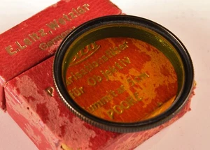 E LEITZ WETZLAR POORE No.2 YELLOW SUMMITAR FILTER - Picture 1 of 2