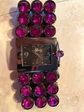 LOT VINTAGE AFFINITY Purple Watch NEW Battery Ready to Wear 925 Ring Earrings