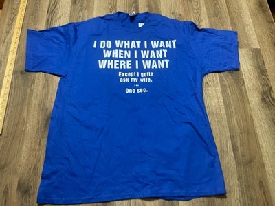 Camisa Port & Company Hombre Talla Grande Azul Blanco Hago lo que quiero cuando quiero... Foto 1 de 4