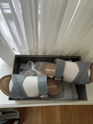 PATRIZIA Asymetrical Slide NWB Size 7.5/8 Blue - Image 1 of 4