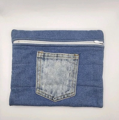 De colección - Y2K - Bolsa de mezclilla reciclada hecha a mano con cremallera  Foto 1 de 4