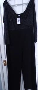 Ladies Quiz jumpsuit size 18 black and silver new with tags - Picture 1 of 11