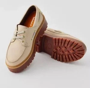 Timberland Mujer Piedra Calle Barco Zapato Con Cordones Parte Superior Baja Marrón Taupe EE. UU. 9,5 M - Imagen 1 de 16