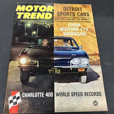 Motor Trend Magazine January, 1965 EX Condition - Image 1 of 4