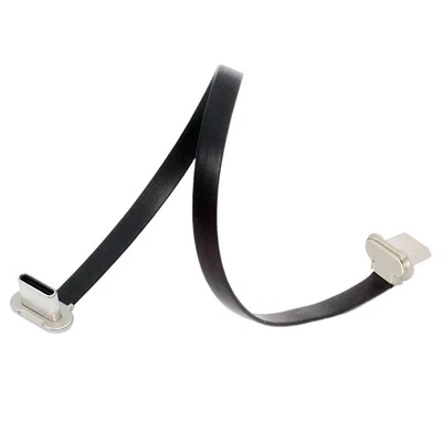 USB 2.0 Type C Dual 90 Degree Angled PD 65W Fast Charge Data Cable 5.91 Inch - Image 1 of 4