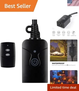 Outdoor Wireless Remote Outlet - Weather-Resistant, 1 Outlet with Remote Control - Picture 1 of 9
